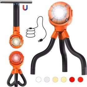 LED Camping Lantern - 4600mAh Rechargeable Camping Light with Flexible Tripod 3 Magnetic Base 3000LM 6 Modes 720°Rotate IPX4 Waterproof