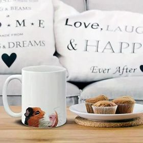 11oz Funny Guinea Pig Design Ceramic Mug - Perfect for Coffee, Tea, or Milk | Cozy Home, Office, or Camping