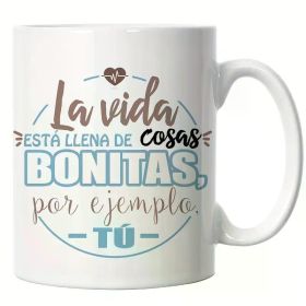 1pc, 11oz Festive Ceramic Coffee Mug with Wide Mouth - Perfect for Camping, Hiking, Office, Home, Picnics, Travel