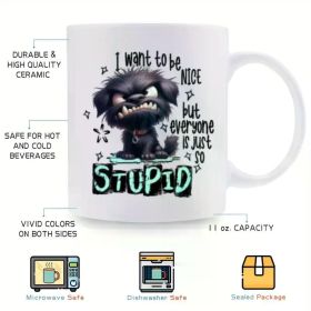 Charming Animal-Themed Ceramic Coffee Mug - 11oz, Perfect for Camping, Travel & Gifts - Ideal for Women and