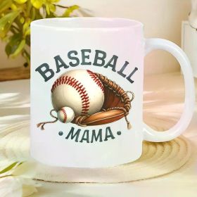 Baseball MAMA Ceramic Coffee Mug - Insulated, Reusable, Hand-Wash Only - Ideal for Camping & Outdoor Enthusiasts