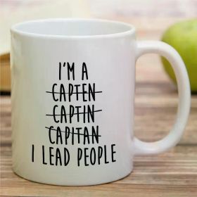 11 Oz Coffee Cup Funny Mug - Best Captain Promotion Promoted Ceramic Hot Coffee Travel Mug Funny Camping