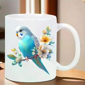 Very Nice Unique Bird on a Branch Ceramic Coffee Mug - Insulated, Reusable, Hand-Wash Only - Ideal for Camping