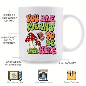 Destined to Be Here" 11oz White Ceramic Mug - Perfect for Coffee, Camping & Outdoor Adventures | Ideal Birthday
