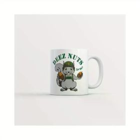 Deez Nuts Sarge 11oz Ceramic Mug Cup - Novelty Cup With Handle- Travel Coffee Mug for Outdoor Camping, Picnic,