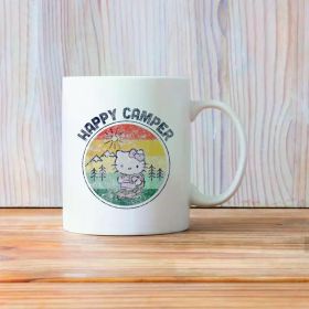 Hello Kitty Happy Camper Ceramic Coffee Mug – Insulated, Reusable, Hand-Wash Only, Colorful Camping Design with