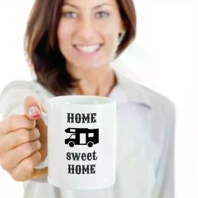 Home Sweet Home" Ceramic Camping Coffee Mug - Perfect RV Camper Trailer Gift Durable Kitchen and Outdoor