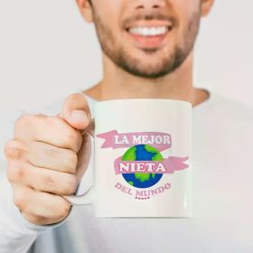 11oz Ceramic Coffee Mug with Inspirational "La Mejor Nita" Design - Perfect Gift for Friends, Family, Office, Camping &