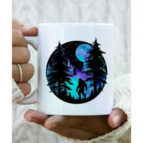 1pc 11OZ Night Sky Sasquatch Camping Mug, Bigfoot Camping Gifts, Sasquatch Coffee Mug, Girls Camping Gifts,
