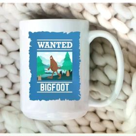 Sasquatch Hunter 11oz Ceramic Mug - Insulated, Reusable Coffee Cup with C-Shaped Handle - Perfect for Camping &