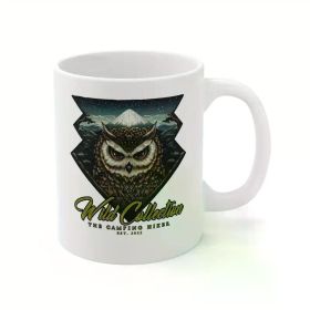 Wild Owl Camping Hiking Ceramic Coffee Mug 11oz Gift, - Ideal Gift for Friends and Colleagues, Perfect Blend of Style