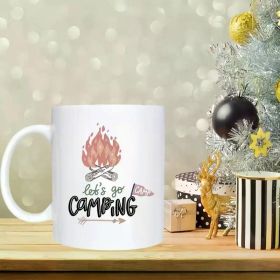 11oz Ceramic Camping Mug - Insulated, Reusable & Dishwasher Safe - Perfect for Outdoor Adventures, Christmas