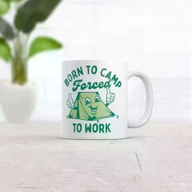 11oz Double-Sided Printed Ceramic Coffee Mug, Insulated, Reusable, Multipurpose Humorous Irony Camping-Themed