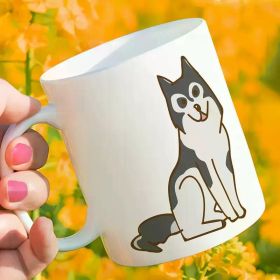 1 Whimsical Dog Design 11 Oz Ceramic Coffee Mug with Cute And Fun Animal Print, Perfect for Senior Camping
