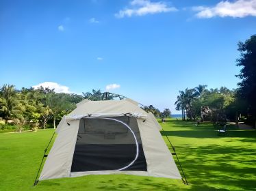 Tent, quick-opening automatic tent, waterproof and UV resistant tent, suitable for 2~3 people camping, picnic, outdoor travel tent - beige (Color: as Pic)
