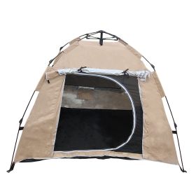 Tent, quick-opening automatic tent, waterproof and UV resistant tent, suitable for 2~3 people camping, picnic, outdoor travel tent -khaki (Color: as Pic)