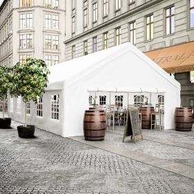 20x32FT Party Tent Heavy Duty, Large Wedding Event Shelters with 3 Storage Bags & Removable Sidewalls (Color: as Pic)
