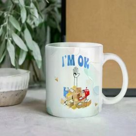 Perfect for Camping And Outdoor Use, This 11-Ounce Coffee Mug Is Made in Ceramic. They Make Great Birthday And (Color: White)