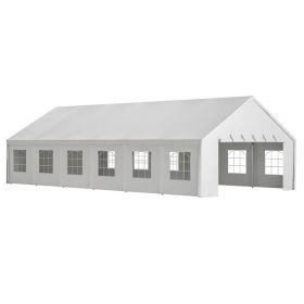 20x40FT Party Tent Heavy Duty, Large Wedding Event Shelters with 3 Carry Bags & Removable Sidewalls (Color: as picture)